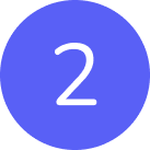 Blue circle with a white number 2 in the center.